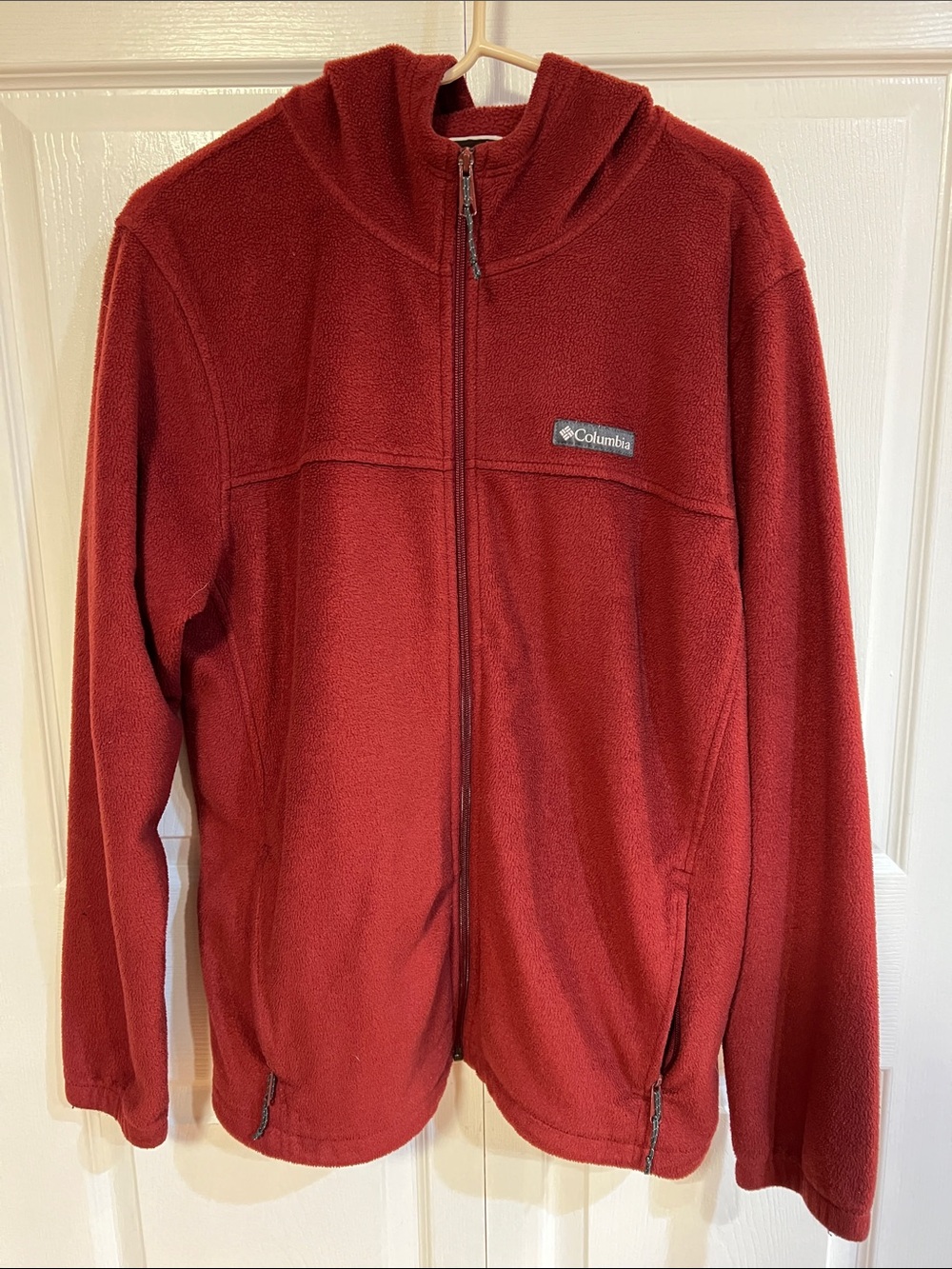Columbia Brick Red Full-Zip Men's Fleece Jacket